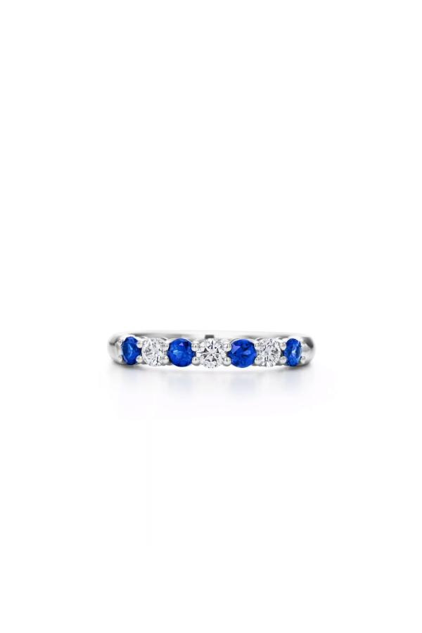 Neelam Sapphire Half-Eternity Band