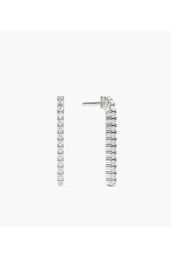 Rekha Long Diamond Bar Drops