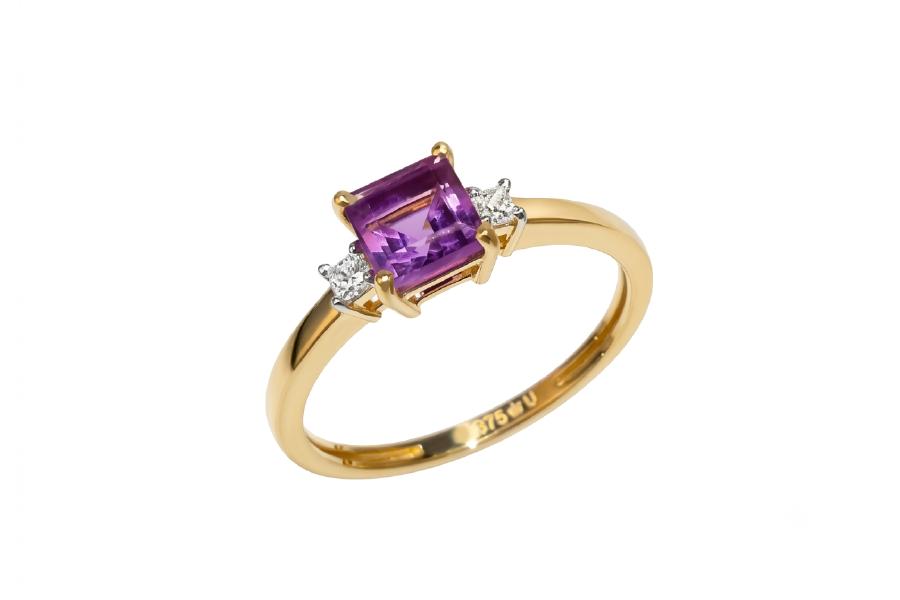Sthir Lab-Grown Aquamarine & Diamond Ring