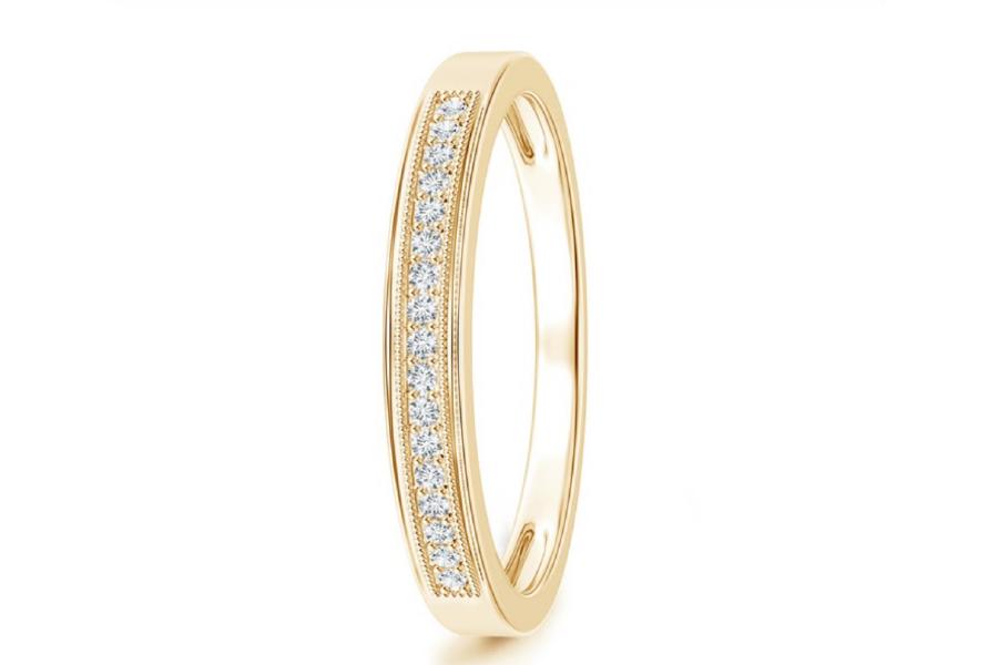 Rekha Milgrain Pavé Band