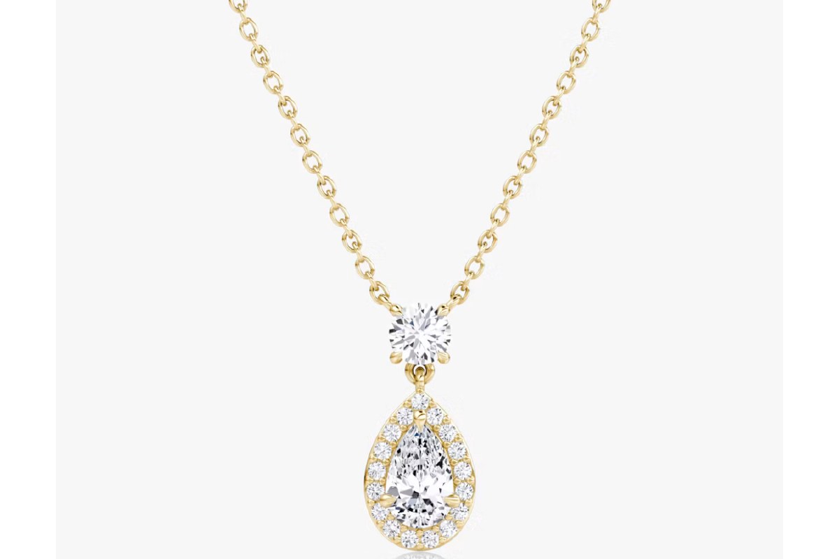 Kamal Halo Duo Drop Pendant