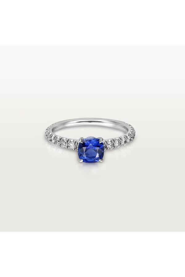 Neelam Sapphire Cushion Solitaire