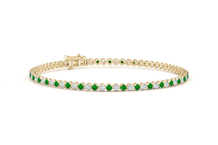 Vaan Emerald & Diamond Alternating Tennis