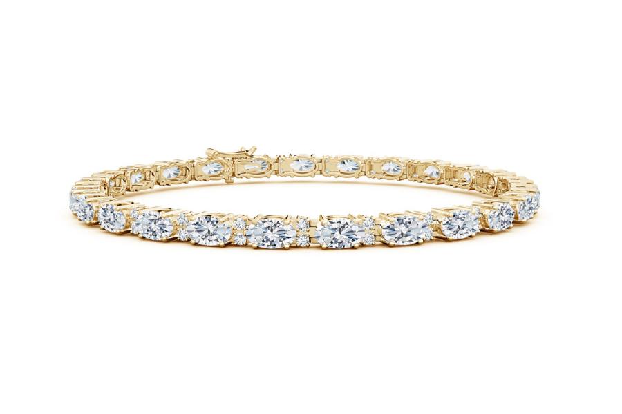 Tara Oval Diamond & Round Accent Tennis