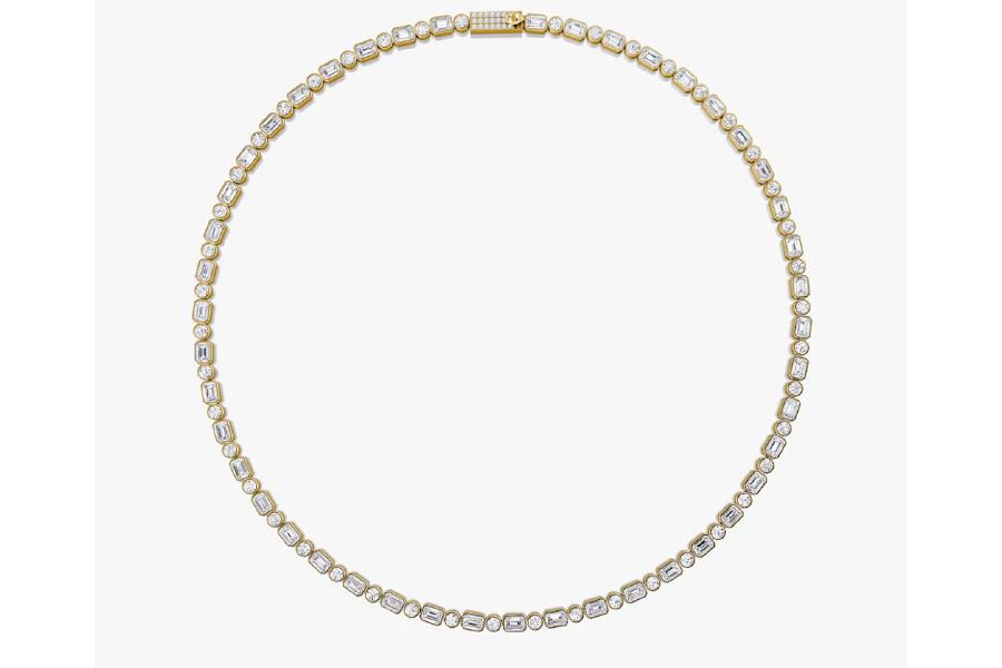 Rangoli Mixed-Cut Bezel Tennis